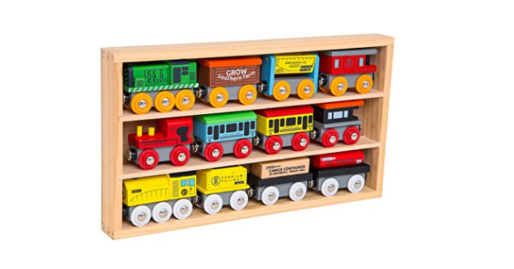 Orbrium Toys 12 Pcs Wooden Engines & Train Cars Collection for only $19.99!