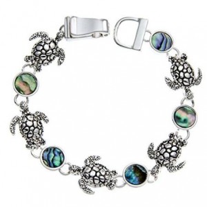 mazon: PammyJ Silvertone Turtle Charms and Abalone Bracelet with Magnetic Closure Only $16.99!