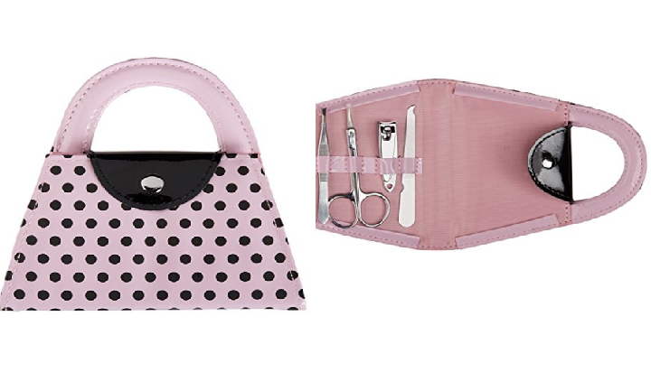 Kate Aspen Pink Polka Purse Manicure Set in Pink for only $3.75! (Reg. $6.25)