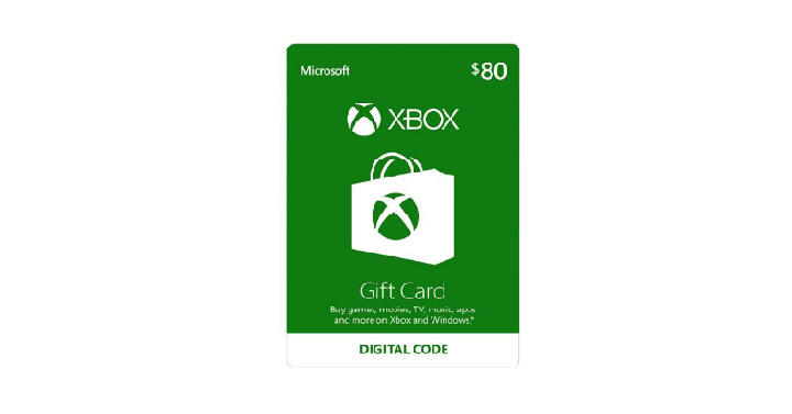 Nice! Get an $80 Xbox Gift Card for only $70! (Email Delivery)