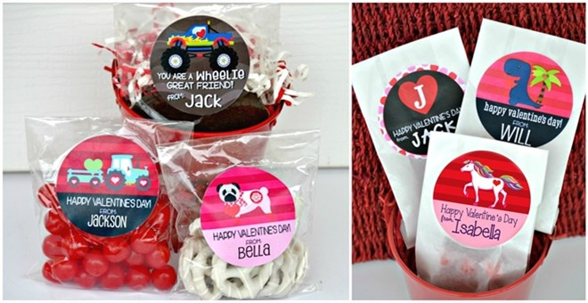 Personalized Valentine Stickers & Bags – Just $6.95!