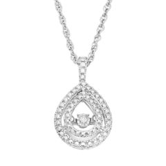 Kohl’s 30% off! Earn Kohl’s Cash! Stack Codes! Stack codes! Free Shipping! Dancing Love Sterling Silver Diamond Accent Teardrop Halo Pendant Necklace – Just $46.85!