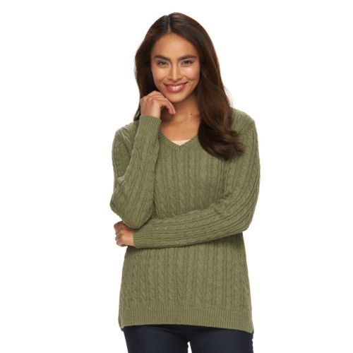 Kohl’s Stacking Codes – Lots of codes! Clearance Deals! Women’s Croft & Barrow V-Neck Cable Knit Sweater – Just $11.04!