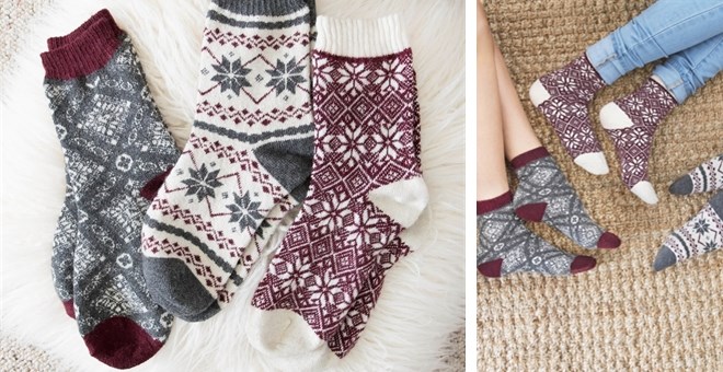 Women’s 3 Pair Pack Holiday Boot Socks – Just $5.99!