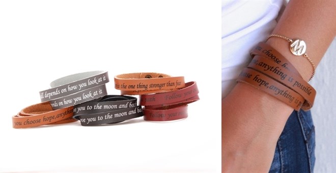Inspirational Leather Bracelet – Just $3.97!
