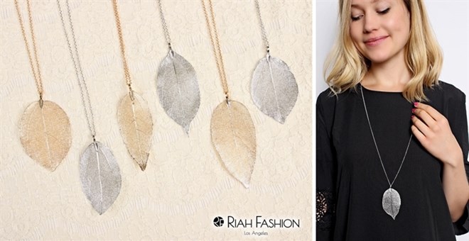 Filigree Leaf Pendant Necklaces – 4 Styles – Just $4.99!