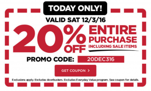 HOT! 20% Off Your Entire Purchase Including Sale Items Today Only At Michael’s!