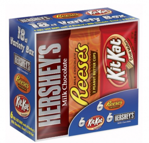 Hershey’s Chocolate Variety Pack 18-Count $9.44 Shipped! Just $0.52 Per Candy Bar!
