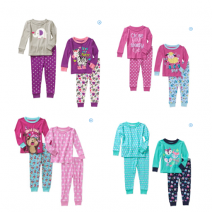 HOT! Baby Toddler Girl Cotton Tight Fit Pajamas 2-Pair Set Just $4.50! Size 12M-5T!