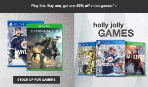 Select Video Games Buy One Get One 50% Off At Target!