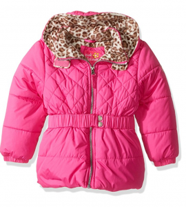 Pink Platinum Girls’ Quilted Puffer Jacket with Cheetah Lining Just $13.00!