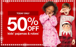 50% Off Kids Pajamas And Robes Today Only At Target!