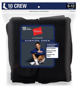 Hanes Men’s Ultimate Cushion Crew Socks 10-Pack Just $9.99!