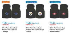NFL 2-Piece Heavy Duty Vinyl Car Mats Just $16.67!