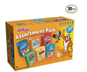 Kellogg’s Breakfast Cereal Jumbo Assortment Pack Single-Serve Boxes 30-Count Just $11.40!