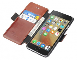 1byone Genuine Leather Wallet Stand Folio Case with Card Slot for iPhone 6 / 6s Just $5.39!