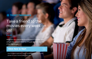 AT&T Customers: Buy One Movie Ticket Get One FREE!
