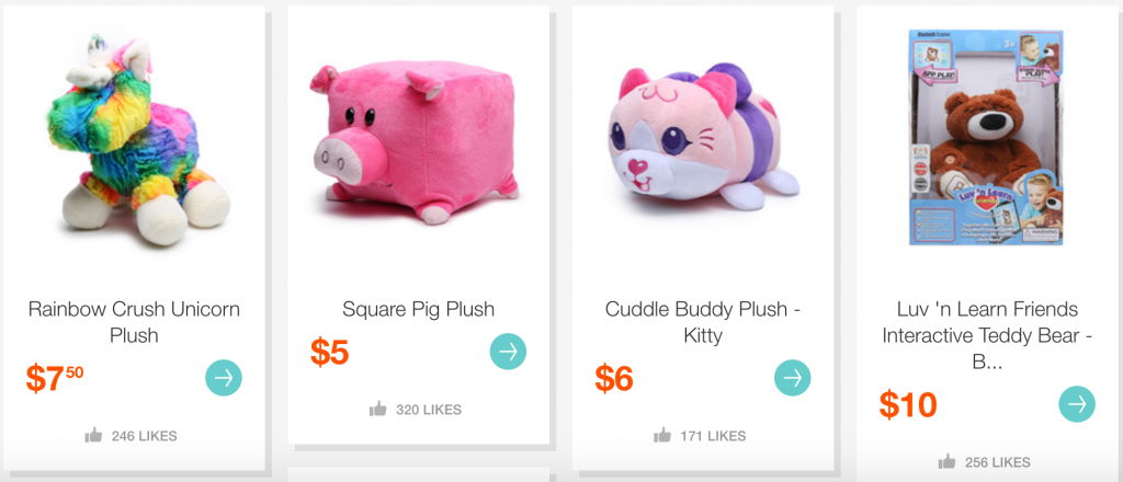 Nothing But Plush Collection On Hollar! Prices As Low As $2.00!