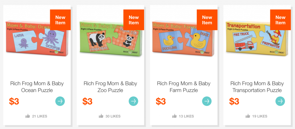 WOW! Rich Frog Puzzles, Flashlights & Plush As Low As $3.00 On Hollar!