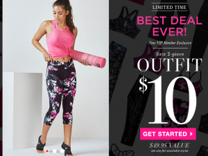 SUPER HOT! Fabletics Best Deal Ever Starts Now! New VIP Members Get a 2-Piece Outfit for Only $10! ($49.95 Value)