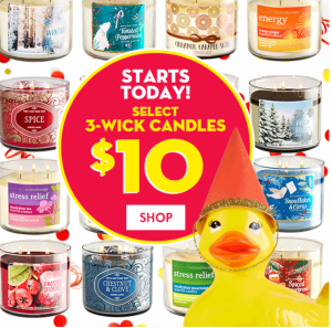 Bath & Body Works: Signature Body Care Clearance As Low As $3.00 & 3-Wick Candles Just $10.00!