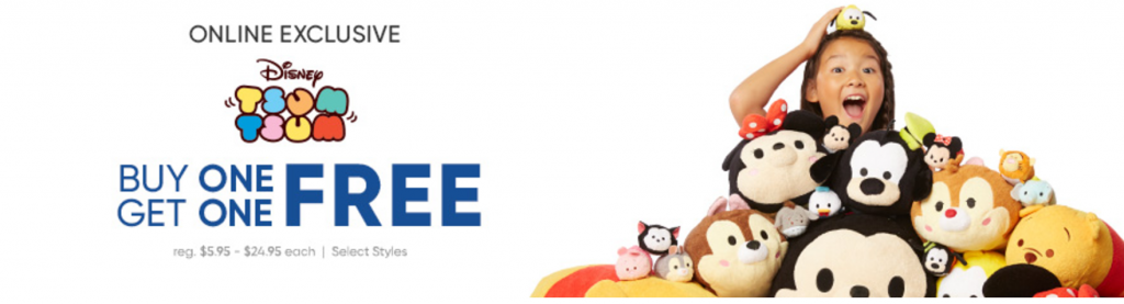 Tsum Tsum Plush Buy One Get One FREE At The Disney Store!