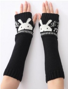 Christmas Winter Rabbit Head Hollow Out Crochet Knit Arm Warmers – Only $1.99!