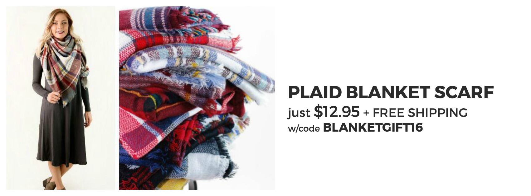 Fashion Friday! NEW Plaid Blanket Scarf – $12.95! Free shipping!
