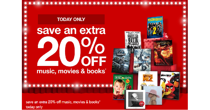 Wow! Hot! Target: Save an Extra 20% off Music, Movies & Books + FREE Shipping or Order Pickup! Pre-Order Moana for Only $10.99! (Reg. $19.99)