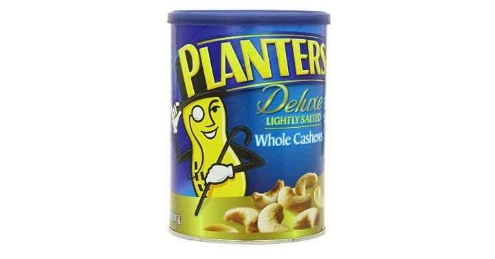 Planters Deluxe Whole Cashews Canister, Lightly Salted, 18.25 Ounce for only $6.08!