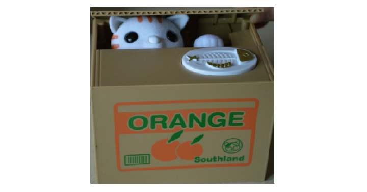 Cute White Cat Automatic Stole Coin Money Bank for $6.50 Shipped! (Reg. $25.92)