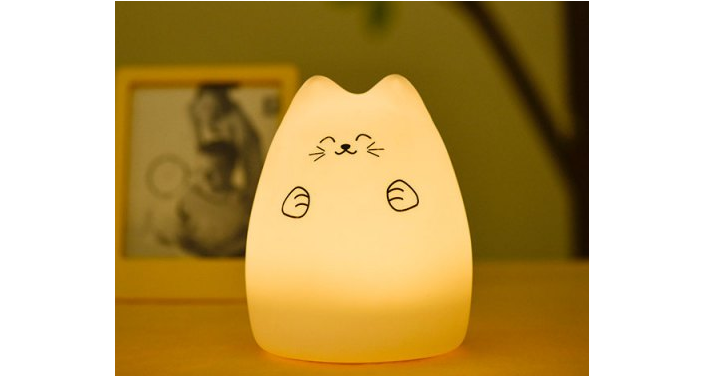 Touching Cat Cartoon USB Charging LED Ombre Night Light Only $6.99 Shipped! (Reg. $21.48)