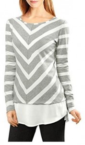 Allegra K Women Layered Tunic Top in Striped and Chevron Print – Starting at Only $12.80!