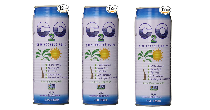 C2O Pure Coconut Water, 17.5 Ounce (Pack of 12) Only $13.76 Shipped!