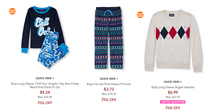 YAY! The Children’s Place: Take 75% off Clearance Items + FREE Shipping! PJs Only $4.24, Sweaters $6.99 & Dresses $9.98 Shipped!