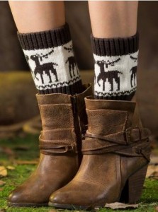 Christmas Deer Jacquard Boot Cuffs – Only $1.49!