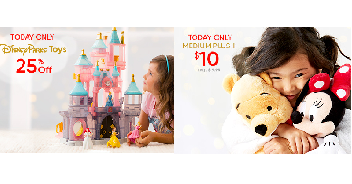 YAY! The Disney Store: FREE Shipping + 25% off Disney Parks Toys & $10 Medium Plush!