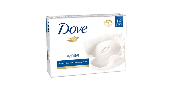 Dove Beauty Bar, White 4 oz, (14 bars) for only $8.31 Shipped! That’s Only $0.59 per Bar= Stock up Price!