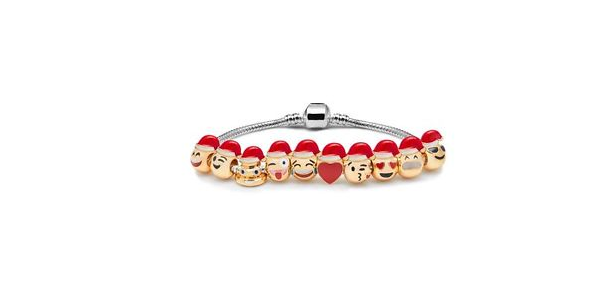 Emojis WIth Santa Hats Bracelet Only $12.99 Shipped!
