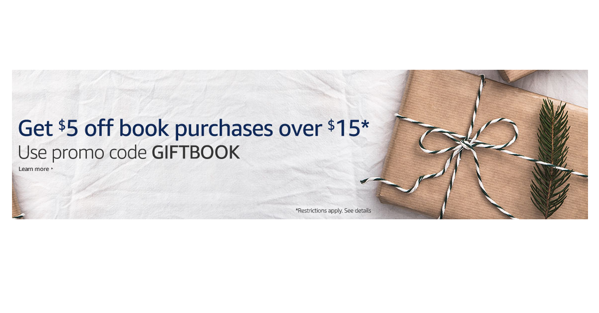 HOT! Save $5 Off Your $15 Book Purchase on Amazon!!