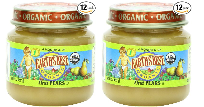 Earth’s Best Organic Stage 1 (Pears) Pack of 12 Just $6.34 Shipped For Prime Members!