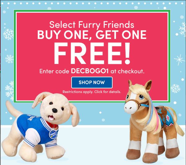 Build-a-Bear Buy One Get One FREE! (Buy Unstuffed & Fill In-Store!)