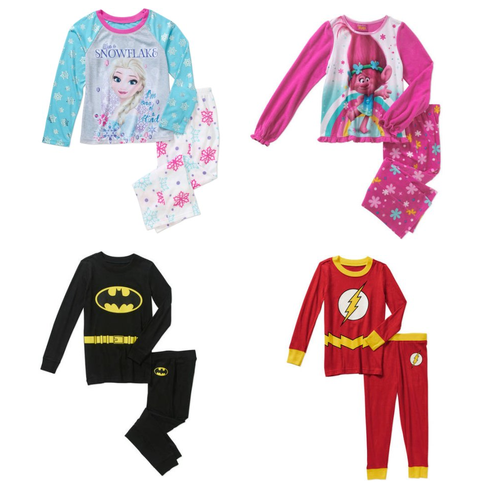 Kid’s Character Pajamas Starting at $4.50 at Walmart!