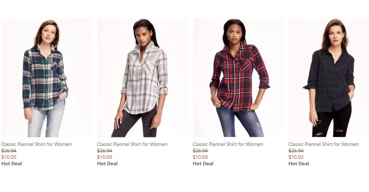 Women’s Flannel Shirts Only $10 at Old Navy – TODAY ONLY!