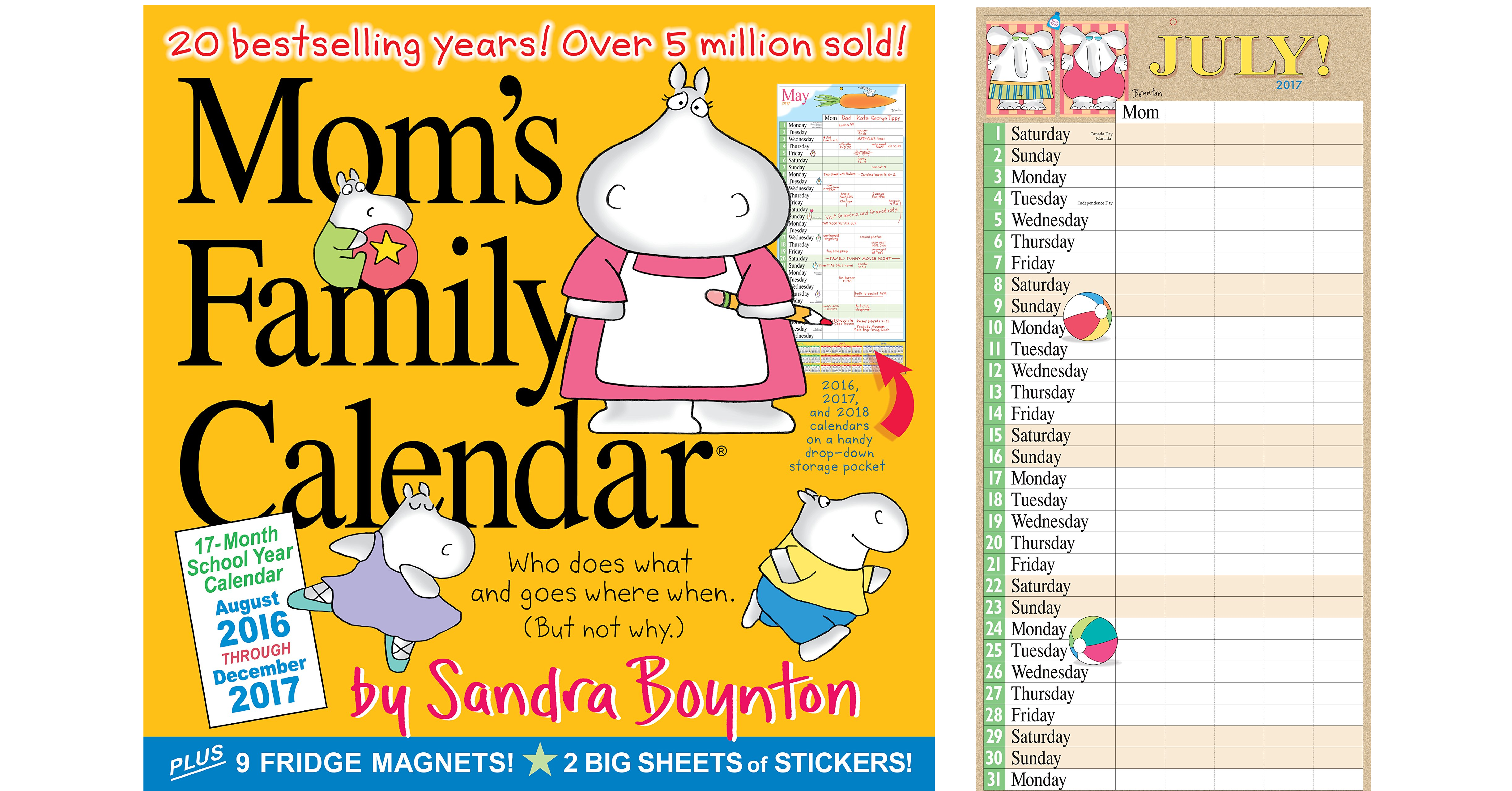 Mom’s Family Wall Calendar 2017 Only $11.01 on Amazon!