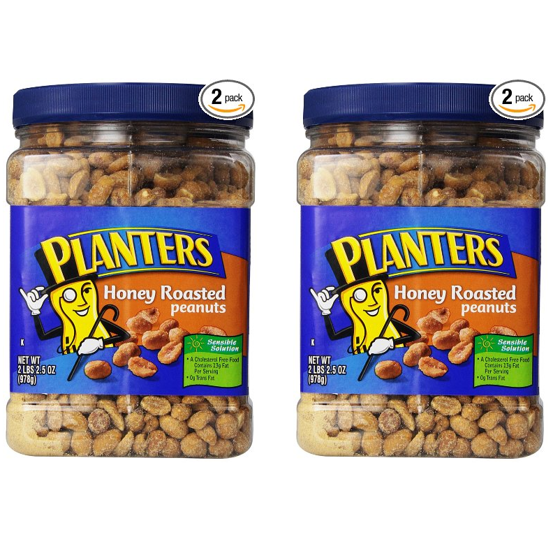 Planters Dry Roasted Peanuts (Dry Roasted Honey) 2 Pack Only $9.80 Shipped!