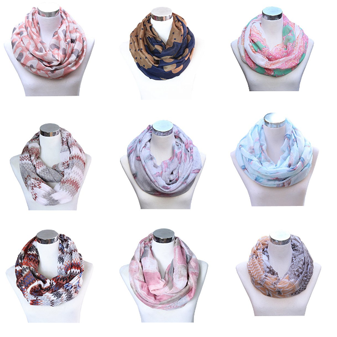 Women Lightweight Cozy Infinity Loop Scarf Only $8.99 + FREE Shipping for Prime Members!