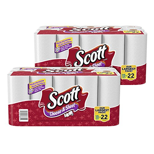 Scott Choose-A-Sheet Mega Roll Paper Towels 15 Rolls – 2 Pack Only $27.99 Shipped For Prime Members!