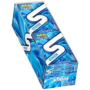Stride Sugar-Free Gum (Peppermint) 14 Count/Pack of 10 Only $5.73!