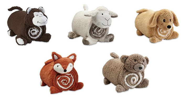 Adorable Kids’ Sherpa Cuddle Friends & Throw Set Only $8.99 Plus FREE In-Store Pick Up!